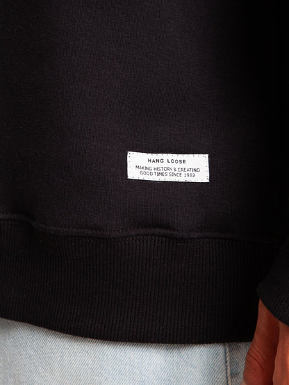 Moletom Careca Preto Hang Loose Label