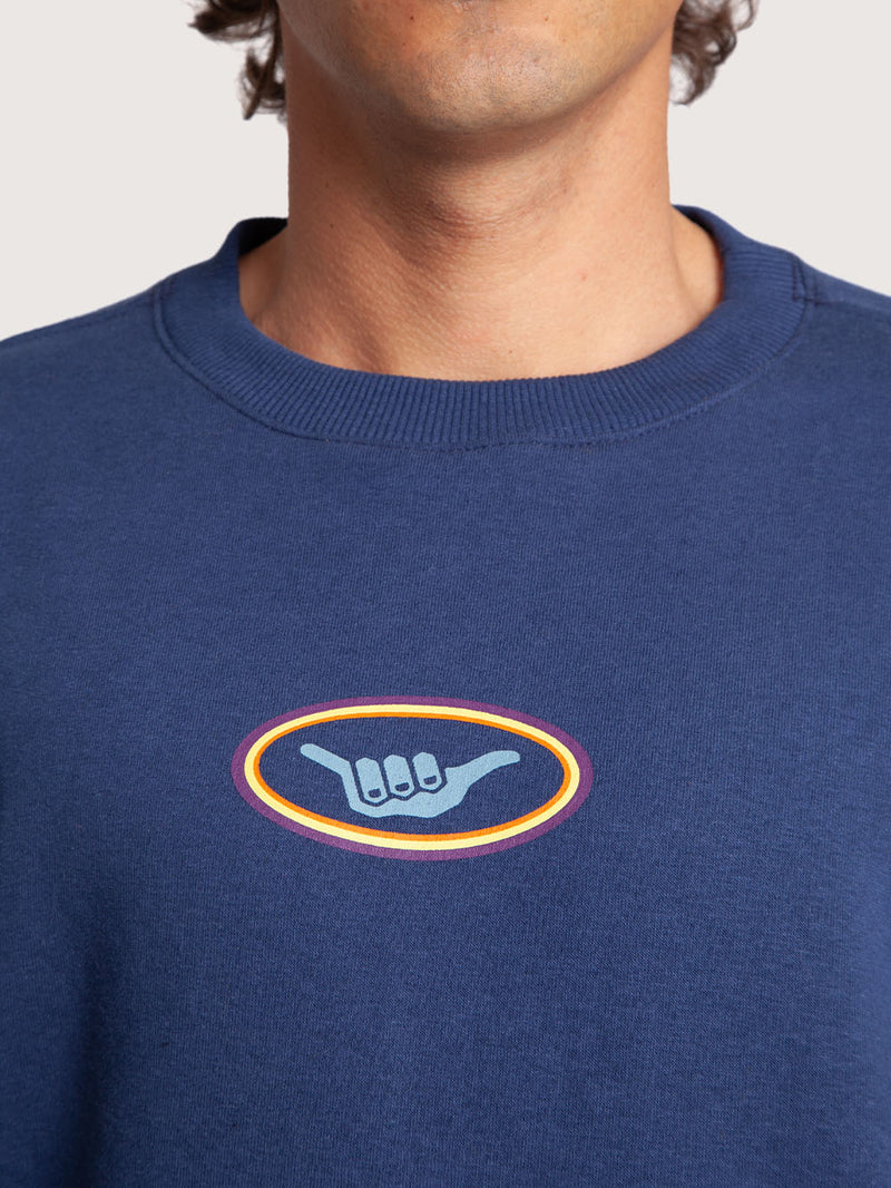 Moletom Careca Azul Marinho Hang Loose Retro