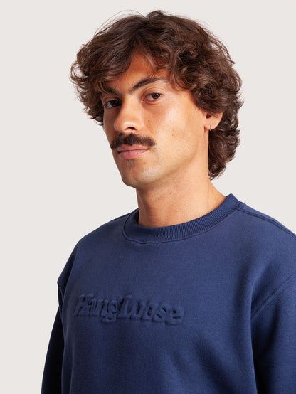 Moletom Careca Marinho Hang Loose Emboss