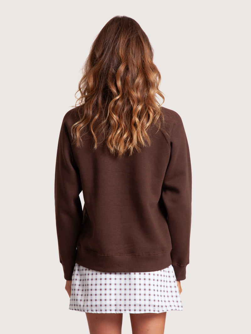 Moletom Careca Marrom Feminino Hang Loose Basic