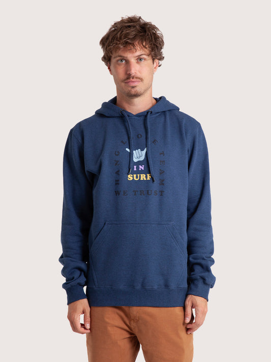 Moletom Canguru Azul Hang Loose Trust