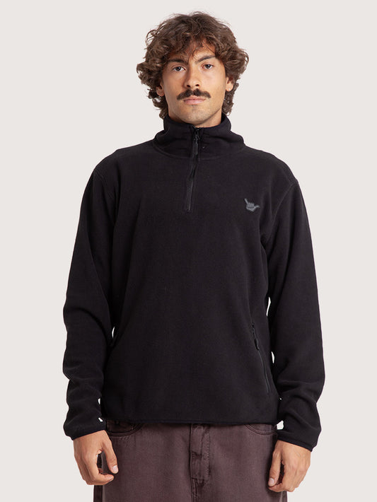 Blusa Fleece Hang Loose Halph Preta