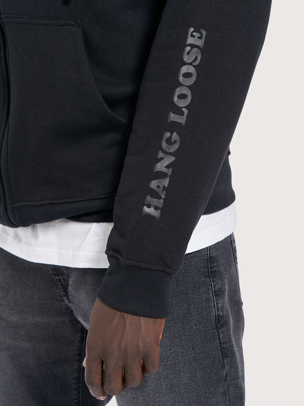 Moletom Canguru Hang Loose Sleeve Preto