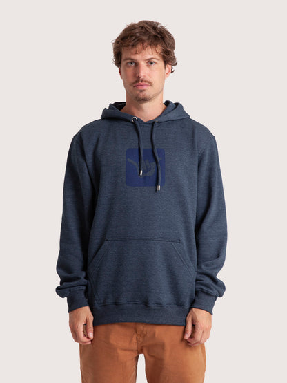 Moletom Canguru Azul Marinho Hang Loose Logo
