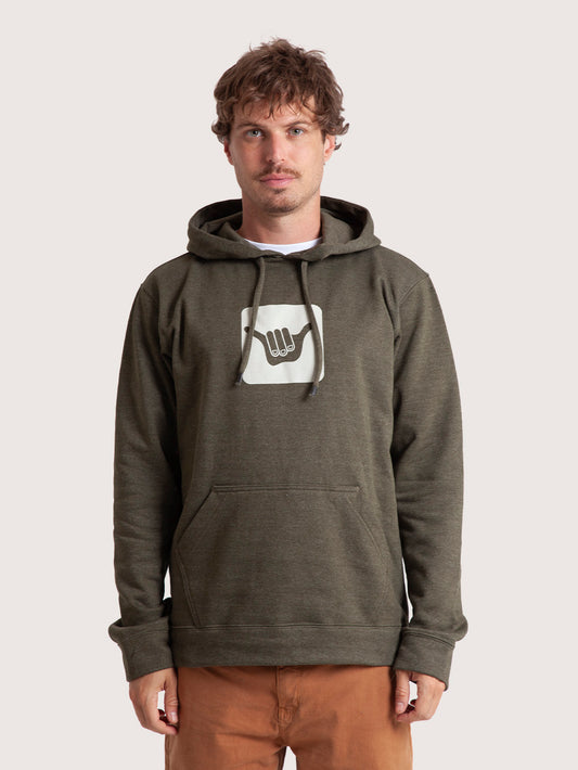 Moletom Canguru Verde Hang Loose Logo