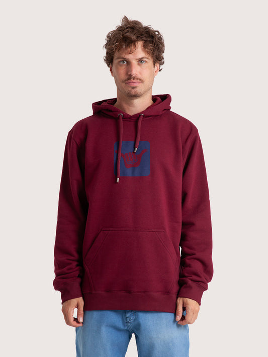 Moletom Canguru Vinho Hang Loose Logo