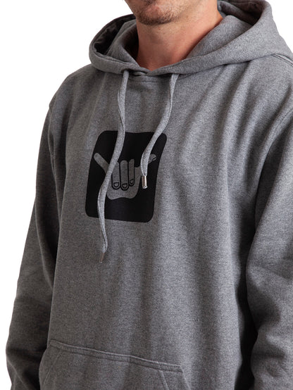 Moletom Canguru Mescla Grafite Hang Loose Logo