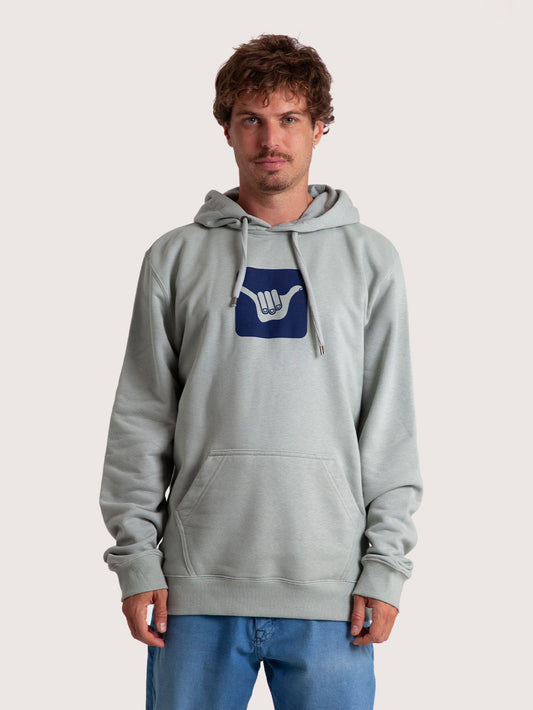 Moletom Canguru Azul Claro Hang Loose Logo