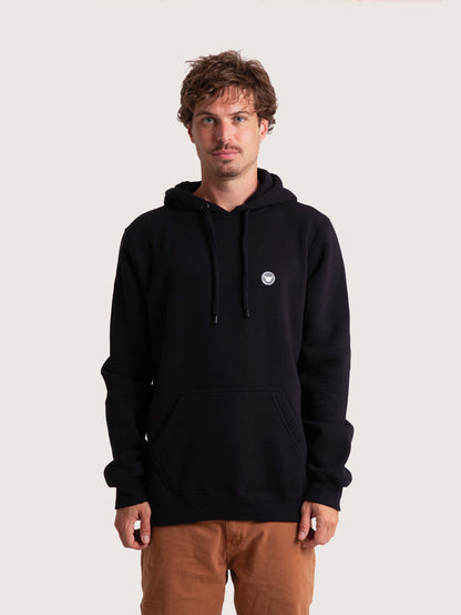 Moletom Canguru Preto Hang Loose Roundlogo