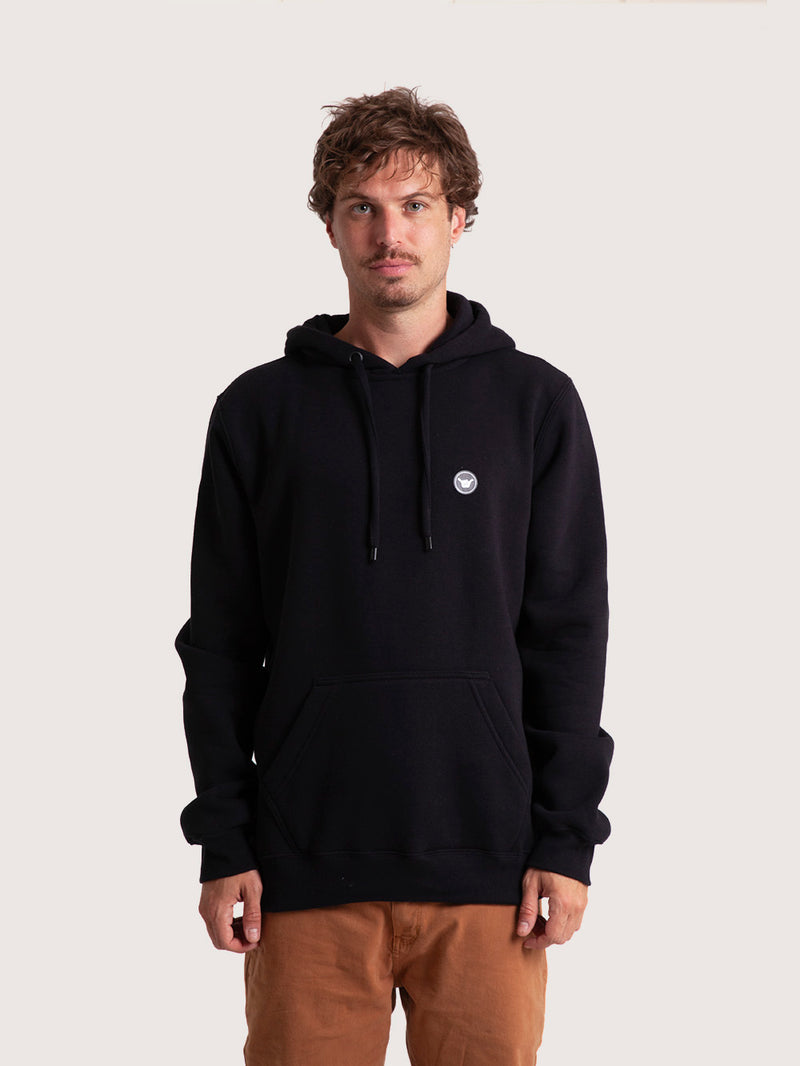 Moletom Canguru Preto Hang Loose Roundlogo