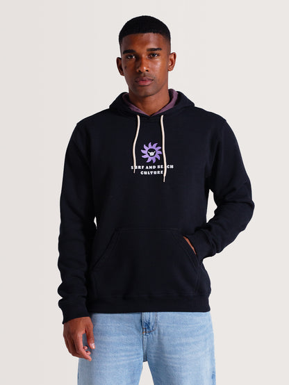 Moletom Canguru Preto Hang Loose Shield