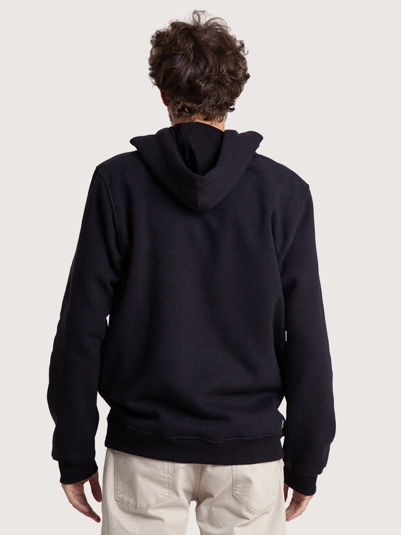 Moletom Canguru Preto Hang Loose Typo