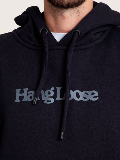 Moletom Canguru Preto Hang Loose Typo