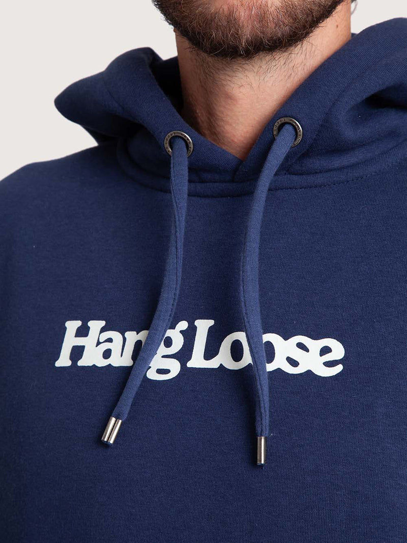 Moletom Canguru Azul Marinho Hang Loose Typo