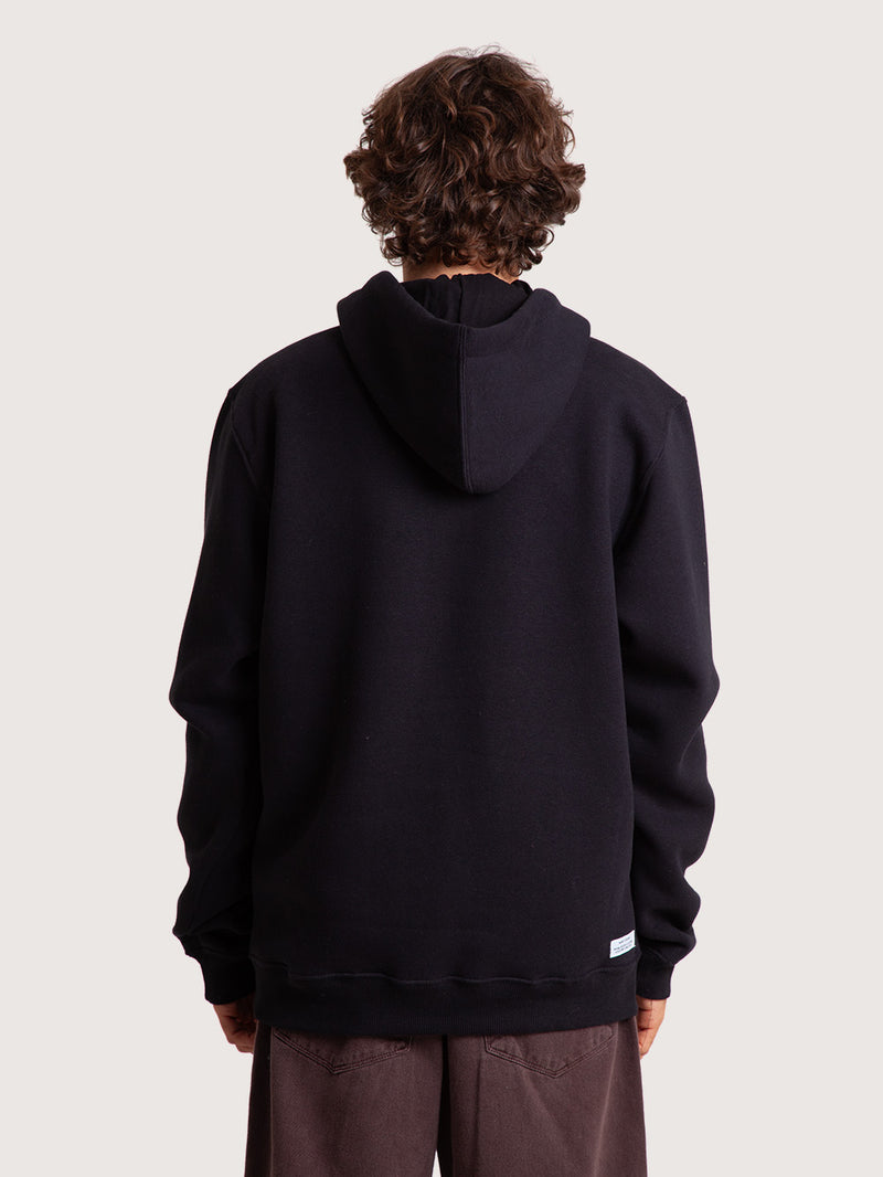 Moletom Canguru Preto Hang Loose Clean