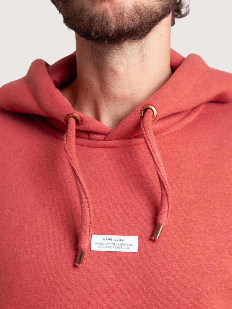 Moletom Hang Loose Bordô 320g com Capuz Loose
