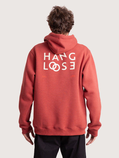 Moletom Hang Loose Bordô 320g com Capuz Loose
