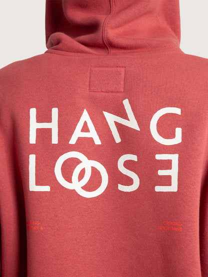 Moletom Hang Loose Bordô 320g com Capuz Loose