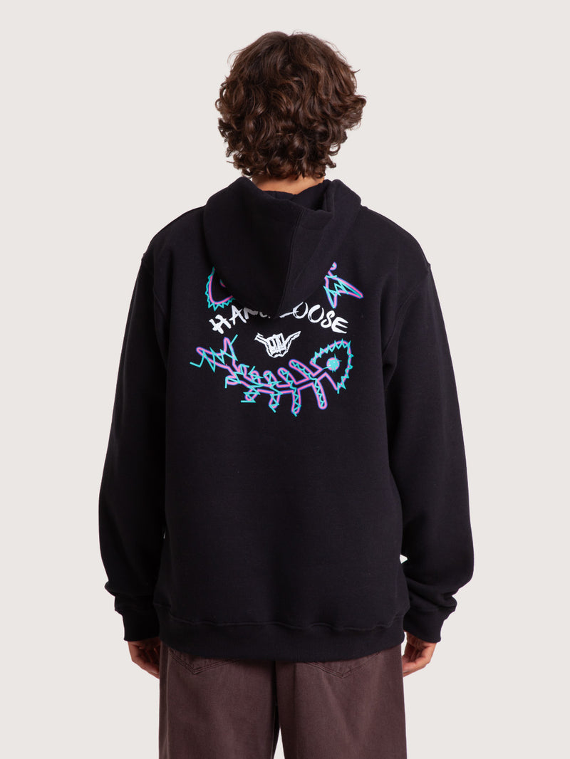Moletom Canguru Preto Hang Loose Fish