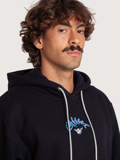 Moletom Canguru Preto Hang Loose Fish