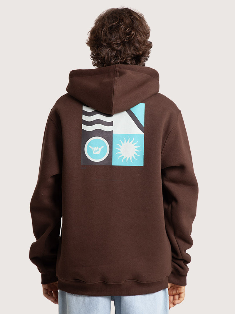Moletom Canguru Fechado Marrom Hang Loose Play