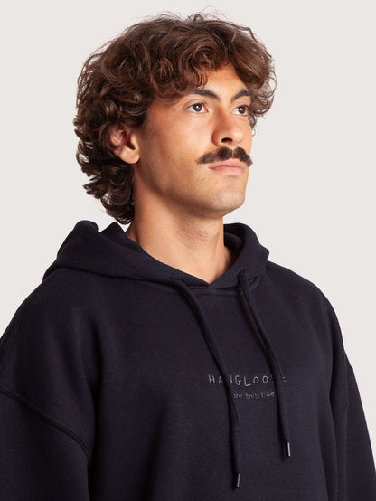 Moletom Canguru Preto Hang Loose Embro