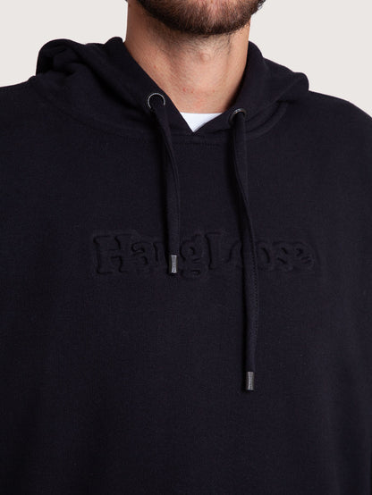 Moletom Canguru Preto Hang Loose FC Emboss