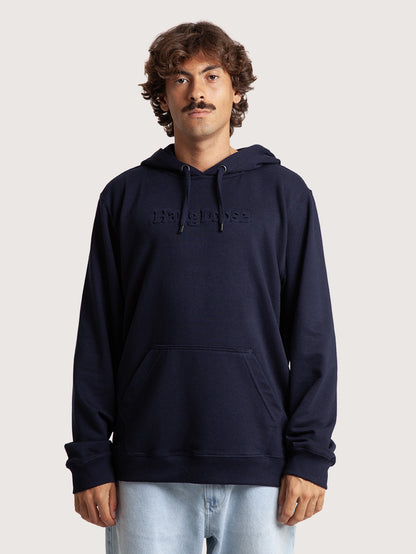 Moletom Canguru Azul Marinho Hang Loose Emboss