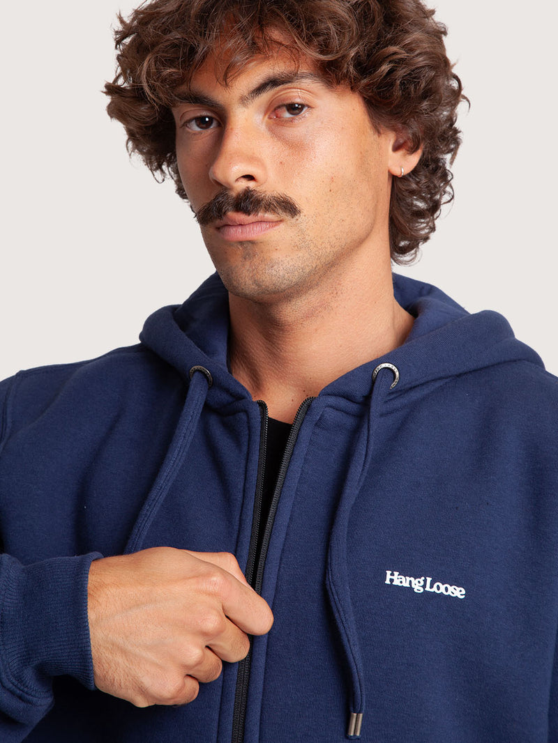 Moletom Canguru Azul Marinho Hang Loose AB Typo