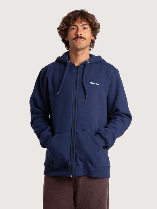 Moletom Canguru Azul Marinho Hang Loose AB Typo