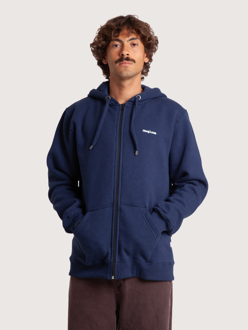 Moletom Canguru Azul Marinho Hang Loose AB Typo