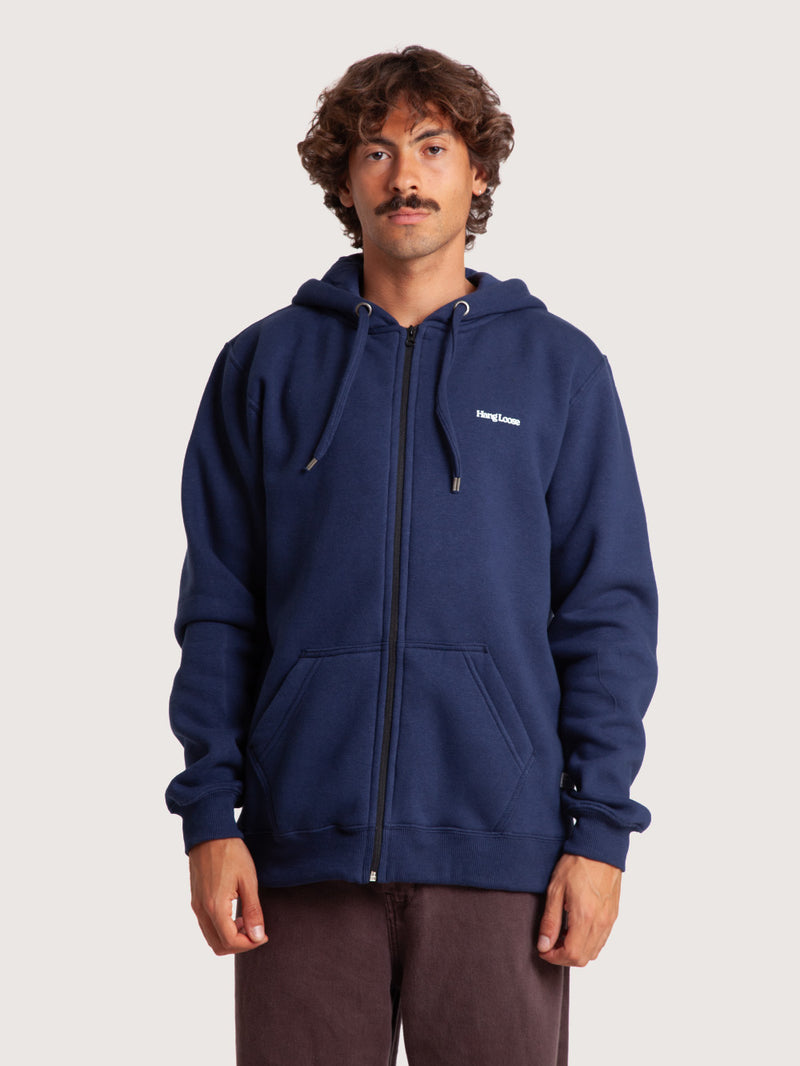 Moletom Canguru Azul Marinho Hang Loose AB Typo