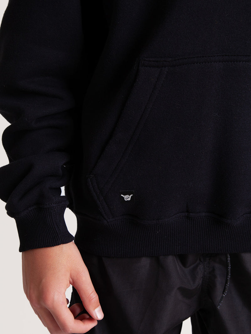 Moletom Canguru Juvenil Hang Loose Preto Log