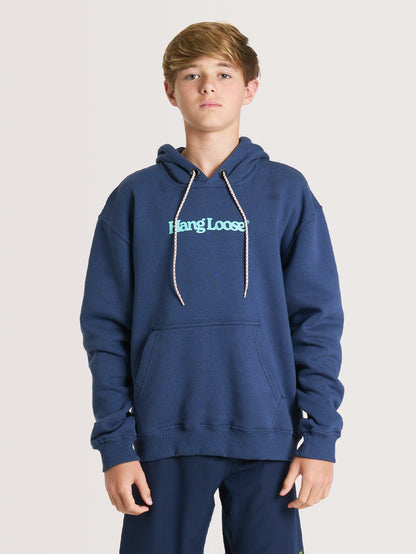 Moletom Canguru Typo Hang Loose Azul Marinho