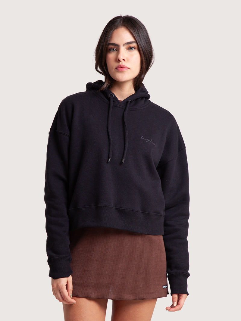 Moletom Fechado Preto Hang Loose Type