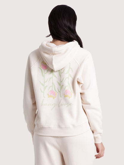 Moletom Canguru Off White Hang Loose Flowers