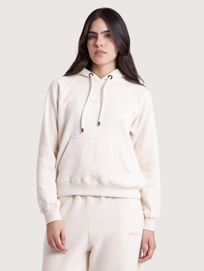 Moletom Canguru Off White Hang Loose Flowers