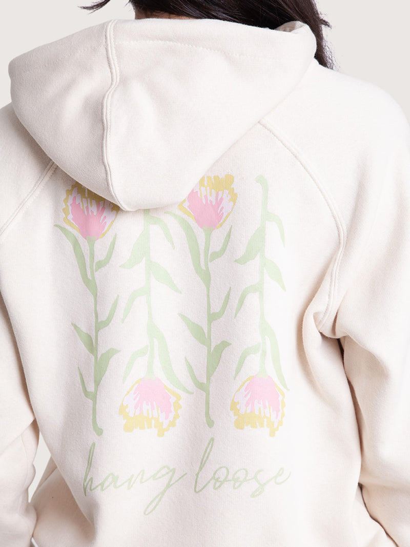 Moletom Canguru Off White Hang Loose Flowers