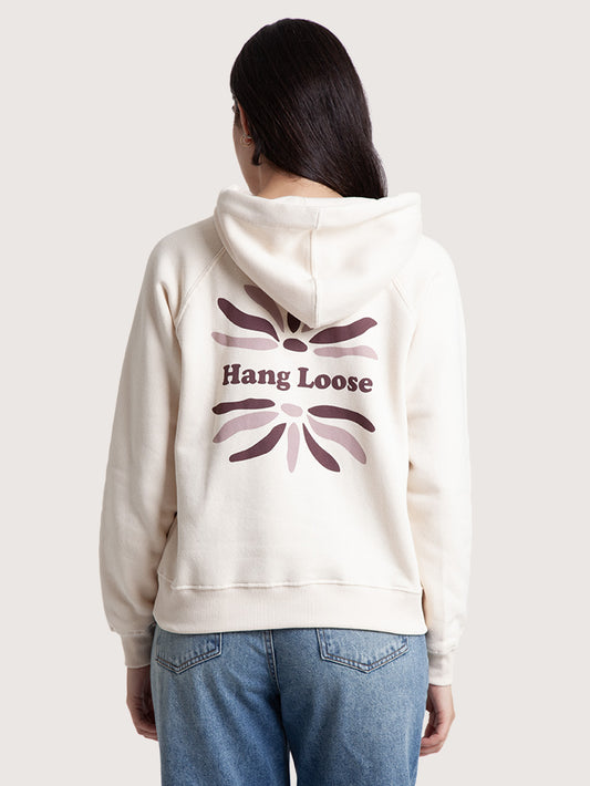 Moletom Canguru Off White Hang Loose Into