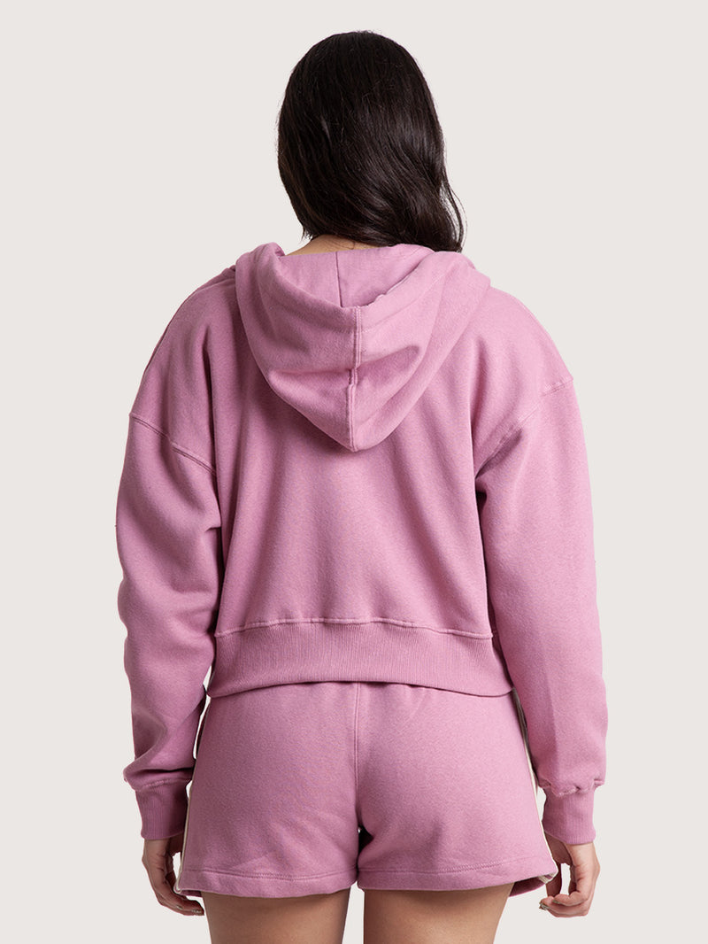 Moletom Aberto Cropped Rosa Hang Loose Basic