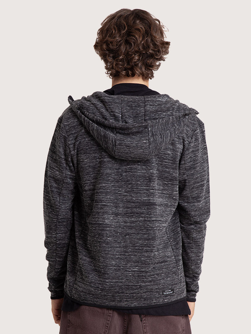 Blusa Fleece Hang Loose Interlock Cinza Mescla