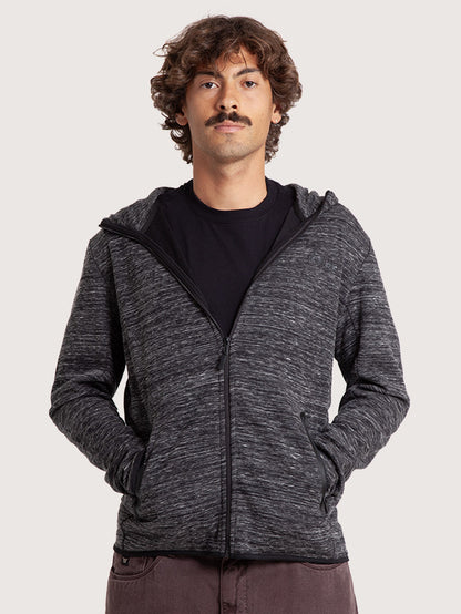 Blusa Fleece Hang Loose Interlock Cinza Mescla