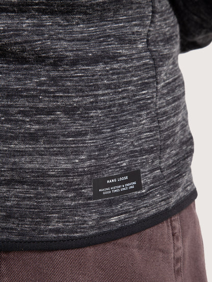 Blusa Fleece Hang Loose Interlock Cinza Mescla