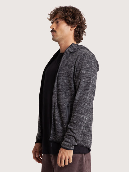 Blusa Fleece Hang Loose Interlock Cinza Mescla