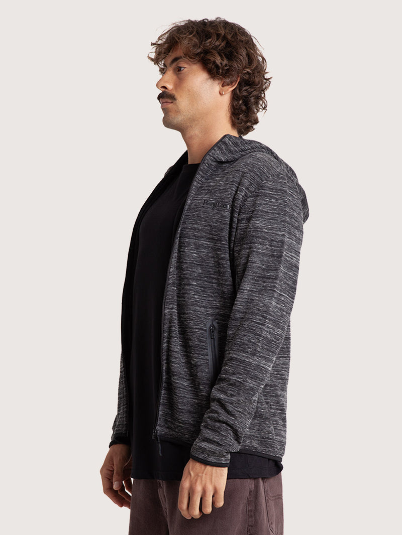 Blusa Fleece Hang Loose Interlock Cinza Mescla