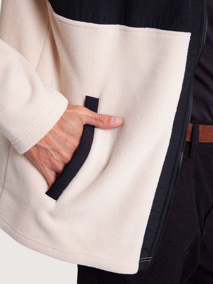 Blusa Fleece com Zíper Areia Hang Loose Zippy