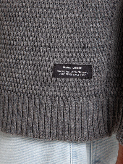 Suéter Tricot Mescla Grafite Hang Loose Good Times