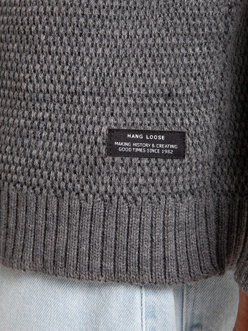Suéter Tricot Mescla Grafite Hang Loose Good Times