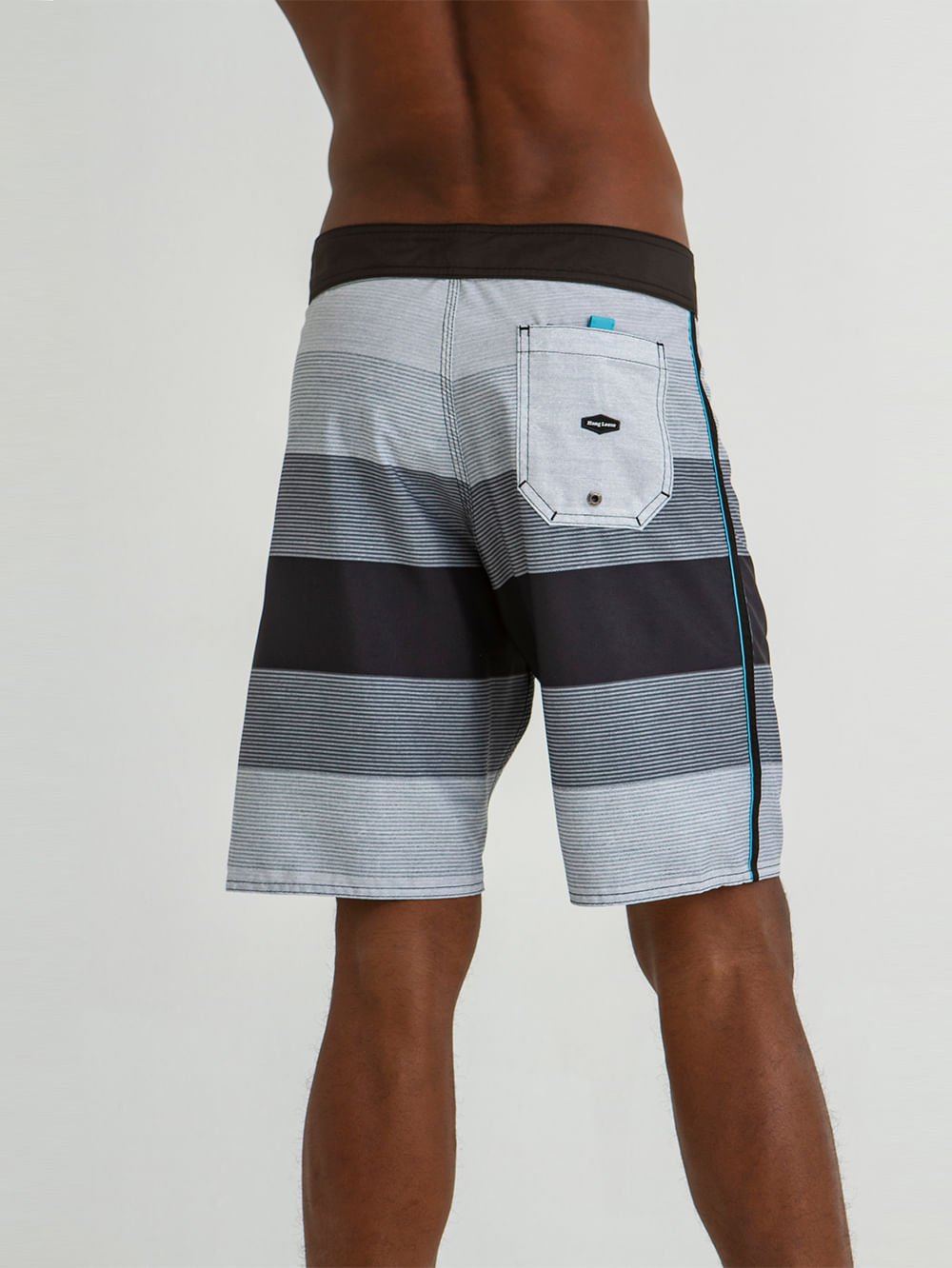 Boardshort Hang Loose Stripe Preto