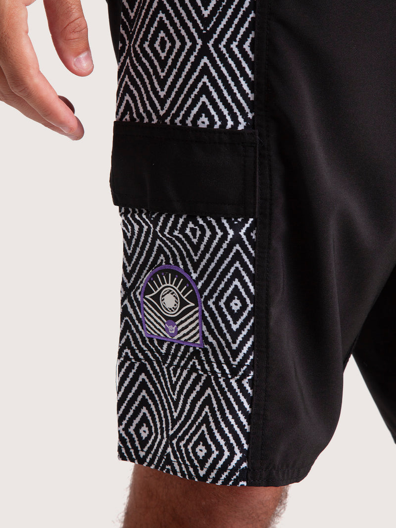 Boardshorts Preto Hang Loose Optical